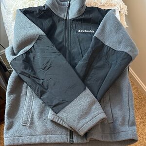 Columbia Kids Black and Gray Fleece Jacket
